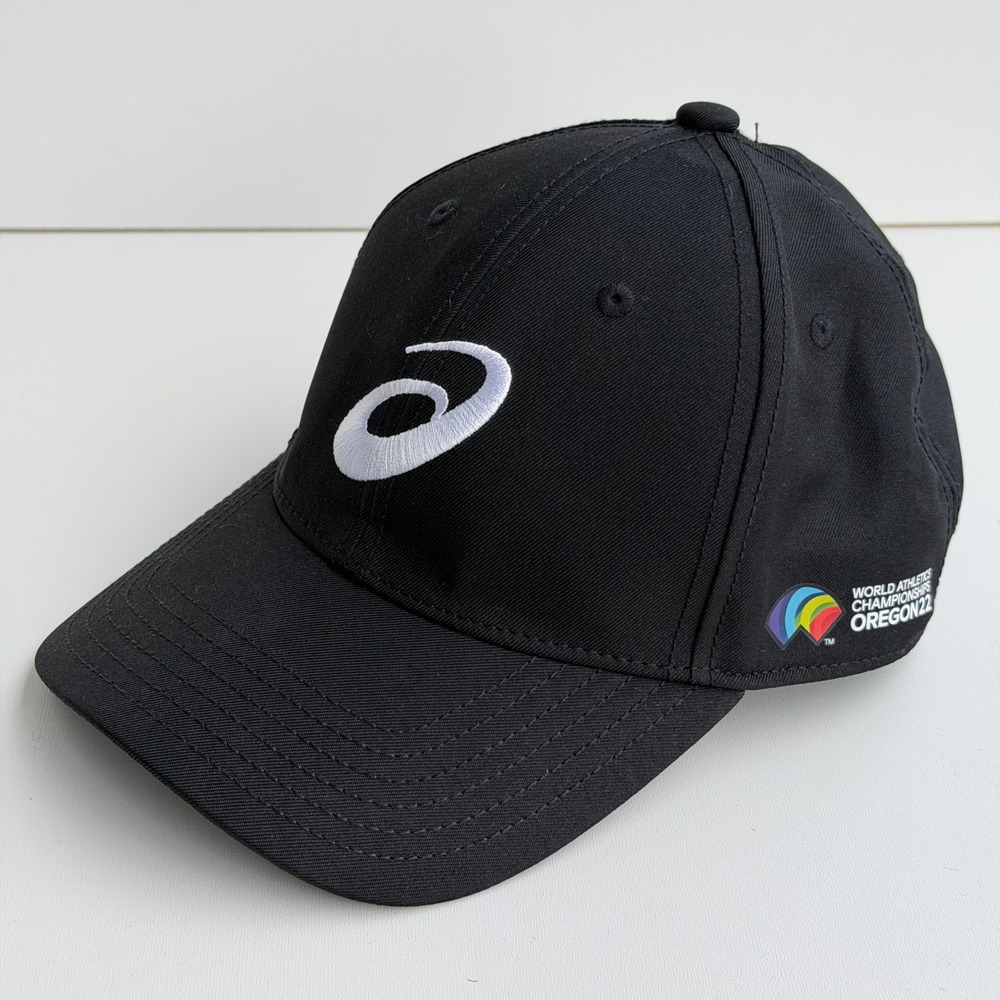 ASICS Running Snapback Hat Black Logo World Athletics Championship Oregon 2022